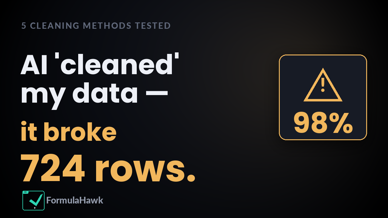 I let AI clean my spreadsheet — it broke 724 rows